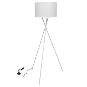 vidaXL Lampă de podea cu suport, alb, 139 cm