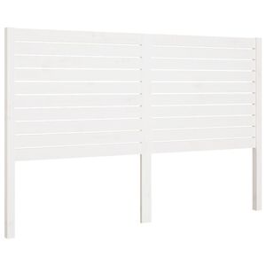 vidaXL Tăblie de pat, alb, 126x4x100 cm, lemn masiv de pin