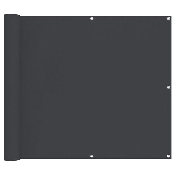 vidaXL Ecran de balcon Negru 90 x 200 cm Oxford alu acoperit cu PU