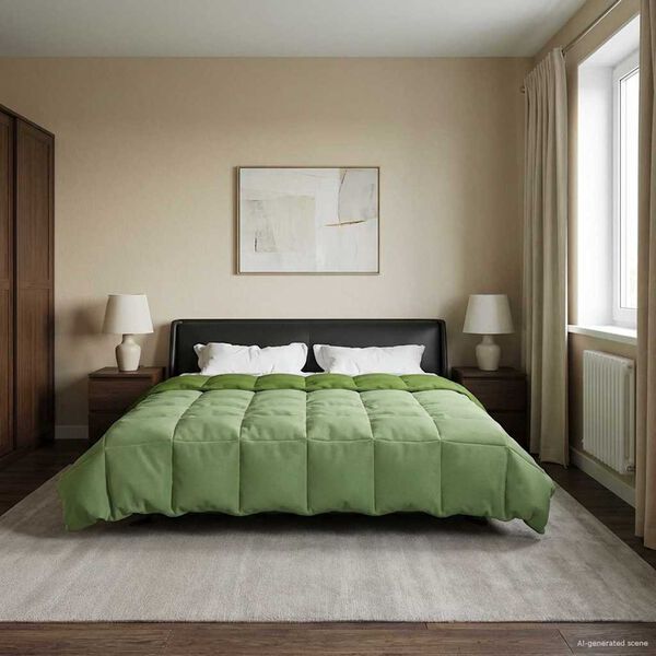 vidaXL Pilotă de vară Patos Verde 220 x 260 cm Microfibră