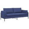 vidaXL Sofa cu 3 locuri Albastru Poliție 222 x 81 x 89 cm Catifea