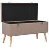 vidaXL Taburete cu depozitare, 3 buc., maro, material textil