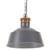 vidaXL Lampă suspendată industrială, gri, 32 cm, E27