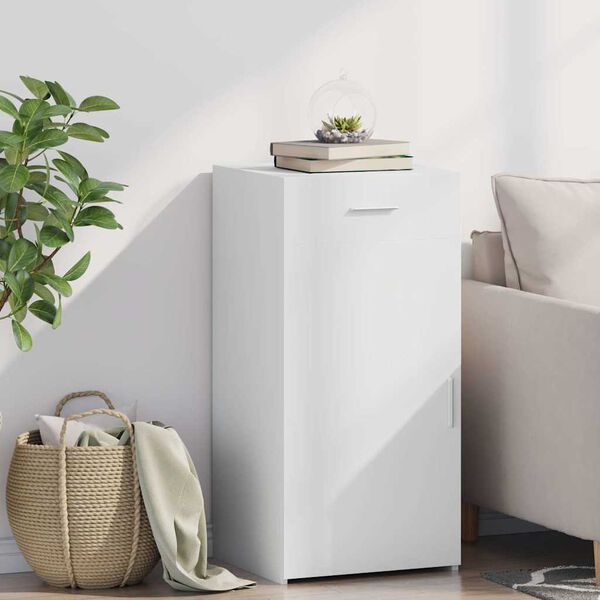 vidaXL Dulap, alb, 45x42,5x93 cm, lemn prelucrat