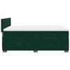 vidaXL Pat box spring cu saltea, verde închis, 160x200 cm, catifea