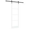 vidaXL Ușă glisantă Alb 78 x 232 cm Lemn masiv de pin și sticlă
