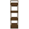 vidaXL Bibliotecă/Separator cameră maro miere 80x35x125 cm lemn masiv