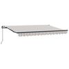 vidaXL Copertină retractabilă Gri deschis și alb. 500 &times; 350 cm