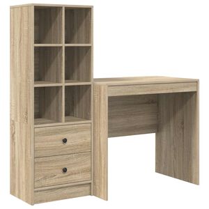 vidaXL Birou Stejar Sonoma 125,5 x 50 x 127 cm 2 buc.