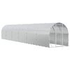 vidaXL Căsuță pentru pui Argintiu 1200 x 200 x 200 cm Oțel Galvanizat