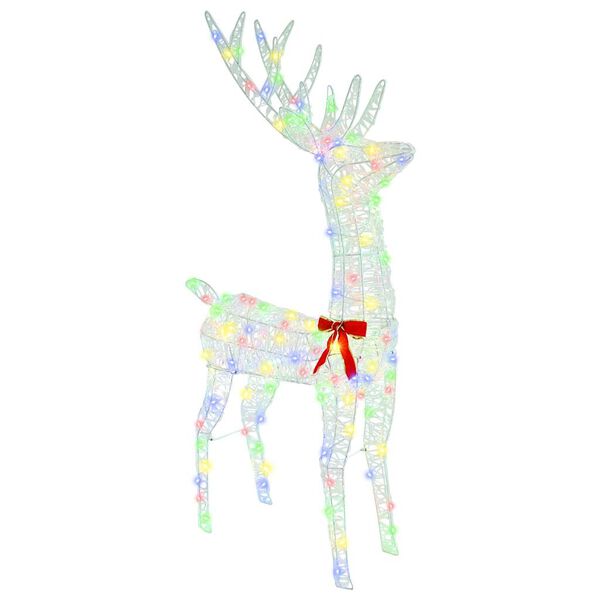 vidaXL Sanie cu ren cu 200 LED colorat 70 x 26 x 128.5 cm Acril