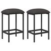 vidaXL Scaun de bar 2 pcs Gri &icirc;nchis 40 x 32 x 64 cm Lemn prelucrat