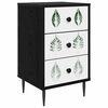 vidaXL Dulap de noapte HANAU Stejar Negru 36 x 33 x 61 cm