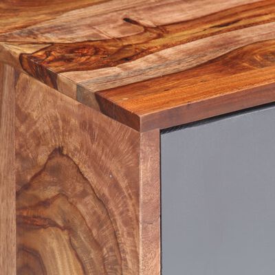 vidaXL Noptieră, gri, 40x30x50 cm, lemn masiv de sheesham