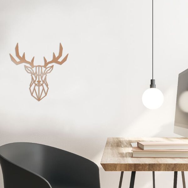 Homemania Decor de perete Deer, cupru, 51x51 cm, oțel