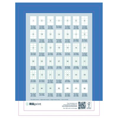 rillprint Etichete autocolante, alb, 210x148 mm, 1000 coli