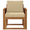 vidaXL Canapea de exterior Lemn de acacia solid și poliester natural