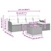 vidaXL Set de canapele pentru grădină 6 pcs Gri poliratan
