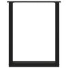 vidaXL Picioare de masă în formă de U, 2 buc., negru, 60x(72-73) cm, oțel
