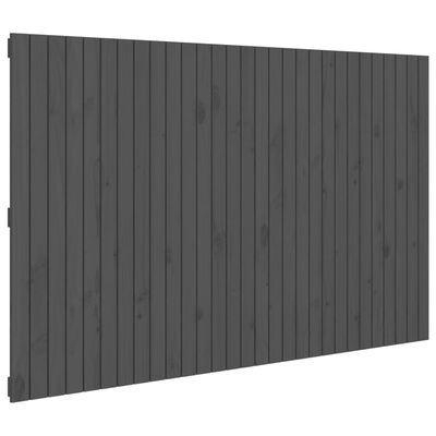 vidaXL Tăblie de pat pentru perete, gri, 185x3x110 cm, lemn masiv pin