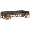 vidaXL Set de canapele de exterior 10 buc. Natural și Antracit