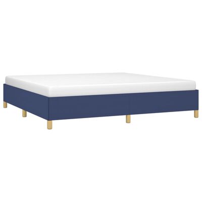 vidaXL Cadru de pat, albastru, 200x200 cm, material textil
