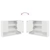 vidaXL Set de mobilier pentru baie cu sertar 4 pcs Alb Lemn compozit
