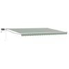 vidaXL Marchiză retractabilă manuală cu led-uri Verde și alb 4,5 &times; 3 m