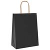 vidaXL Pungi de h&acirc;rtie 50 buc cu m&acirc;nere negre 21x11x28 cm