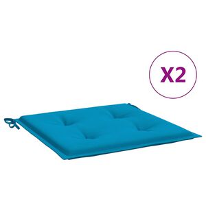 vidaXL Perne scaune grădină 2 buc. albastru 50x50x3 cm țesătură Oxford