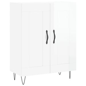 vidaXL Servantă, alb extralucios, 69,5x34x90 cm, lemn compozit