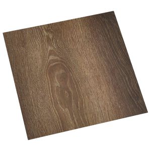 vidaXL Plăci de pardoseală autoadezive Maro și negru 30,5 x 30,5 cm