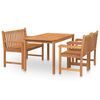 vidaXL Set mobilier pentru grădină, 4 piese, lemn masiv de tec