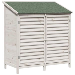 vidaXL Sălaș de grădină Alb 106 x 56 x 113,5 cm Lemn de Brad Solid