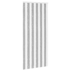 vidaXL Perdea pentru insecte din chenille Gri și alb 100 x 230 cm