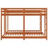 vidaXL Cadru de pat supraetajat triplu Maroniu cerat 200 x 200 cm