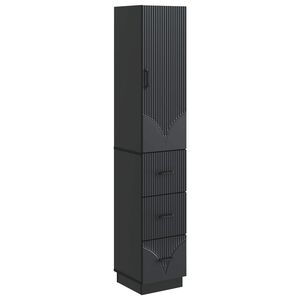vidaXL Set de Dulapuri 2 buc. 33 x 34,5 x 87 cm Lemn prelucrat Negru