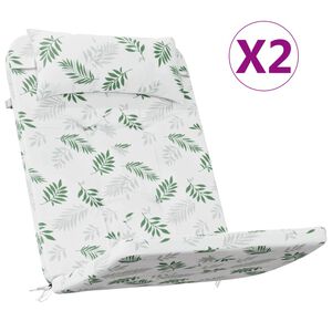 vidaXL Perne de scaun adirondack, 2 buc, model frunze, textil Oxford