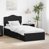 vidaXL Cadru de pat cu headboard Negru 70 x 190 cm Lemn compozit