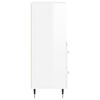 vidaXL Servantă, alb extralucios, 34,5x34x90 cm, lemn compozit