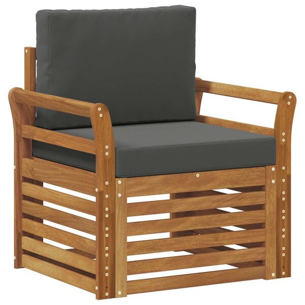 vidaXL Set de canapele de exterior Lemn de acacia solid și poliester