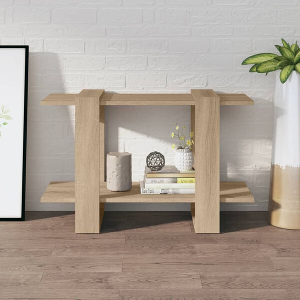 vidaXL Bibliotecă/Separator cameră, stejar sonoma, 80x30x51 cm