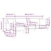 vidaXL Canapea extensibilă în formă de L gri 279x140x70 cm textil
