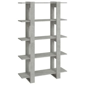 vidaXL Bibliotecă/Separator cameră, gri beton, 100x30x160 cm