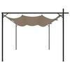 vidaXL Pergola cu acoperiș retractabil, gri taupe, 395x292x230 cm