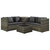 vidaXL Set mobilier de grădină cu perne, 4 piese, poliratan, gri