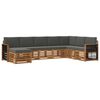 vidaXL Set de canapele de exterior 6 buc. Natural și Antracit