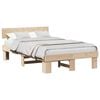 vidaXL Cadru de pat natural 140 x 190 cm Lemn de pin masiv