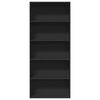 vidaXL Bibliotecă, negru, 80x30x189 cm, lemn prelucrat