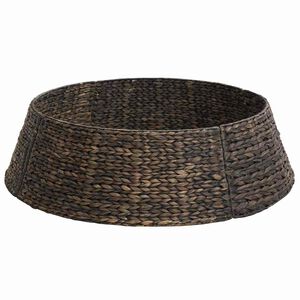 vidaXL Guler pentru Pomul de Crăciun Rotund Negru 105 x 105 x 28 cm